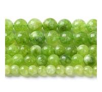 6 mm, 60 perline di peridoto verde naturale di giada al quarzo per la creazione di gioielli fai da te braccialetto di cristallo 1 filo