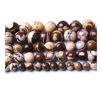 6 mm, 60 perline di pietra naturale, gemma australiana, zebra, perline rotonde, cristalli, energia, potere curativo, pietra (6 mm, diaspro australiano)