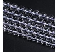 6 mm, 60 perline rotonde sfuse in cristallo di quarzo bianco trasparente naturale di grado 3A, per la creazione di gioielli fai da te, 1 filo da 38 cm