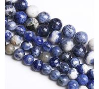 6 mm 60 perline rotonde sfuse in pietra naturale blu sodalite per la creazione di gioielli fai da te braccialetto collana 1 filo oz13/8,28