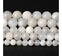 6 mm 60 perline semi preziose in pietra di luna bianca naturale per la creazione di gioielli e braccialetti fai da te