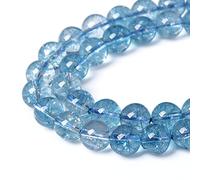 6 mm 61 pezzi blu topazio cristallo quarzo pietra naturale rotondo sciolto perline orecchini