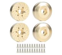 6 mm 9 mm 12mm 15 mm 18,5 mm 22 mm Modiful a fori esagonale Disco di disco compatibile con 1,9 2,2 ruote di beadlock per veicoli crawler RC(Golden 4PCS 12MM)