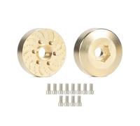 6 mm 9 mm 12mm 15 mm 18,5 mm 22 mm Modiful a fori esagonale Disco di disco compatibile con 1,9 2,2 ruote di beadlock per veicoli crawler RC(Golden 2PCS 12MM)