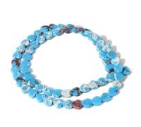 6 mm naturale blu imperiale diaspro a forma di cuore pietre preziose sciolte perline per collana braccialetto artigianato gioielli fai da te forniture