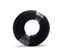 6 mm2 10AWG Cavo solare a doppio isolamento in rame stagnato, cavo PE per pannelli PV, connettore 5/10 metri (colore: cavo nero, dimensioni: 10M_10AWG-6MM2)