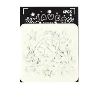 6 modelli creature del mare trasparente da 12, 7 x 12, 7 cm per decorazione torte, diario, arte da parete per la casa e creazione cartoline, tema, stencil, modelli per
