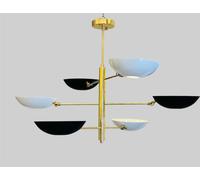 6 Moderno Sputnik Luce Metà Secolo Ottone Antico Cupola Paralume Luce Lampadario