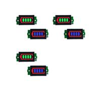 6 Moduli Display Misuratore Batteria al Litio 1-8S, Scheda Indicatore Batteria al Litio LED un Tre Corde Blu