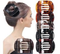 6 mollette per capelli e fermagli per capelli da donna, grandi con fermaglio piatto in design a becco d'anatra, clip antiscivolo per capelli spessi e acconciature da ufficio