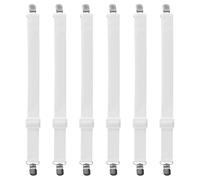 6 mollette per lenzuola regolabili, 30-100 cm, elastici per lenzuola con clip in metallo, per lenzuola, asse da stiro, lettino, divano e seggiolino auto, tendicasse da stiro senza pieghe