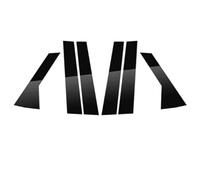 6 Montanti Montanti Neri Lucidi Per Peugeot 5008 2017-2023 Copri Finestrini Portiere Specchietti Montanti Centrali Adesivi In PC Auto Guarnizione Finestr