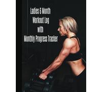 6 Month WorkOut Journal with Monthly Progress Tracker| 180 Pages | wide ruled, 7.5 x 9.75 | For Ladies, Workout Coaches, Gym Rats, Body Builders, ... Adults, Gifts, School, Work, Journaling