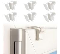 6 morsetti per tende, supporto universale senza foratura, per tapparelle in alluminio, montaggio senza viti e fori