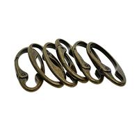 6 moschettoni a molla ovali in bronzo vintage, per portachiavi fai da te