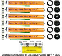 6 MOTORI PER TAPPARELLE ELETTRICHE PER SERRANDA AVVOLGIBILE MOTORE 220 V 60 KG