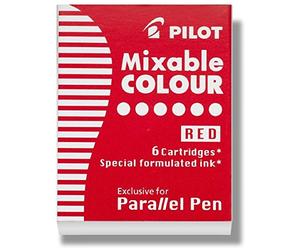 6 nabojów do pióra Parallel Pen Czerwony