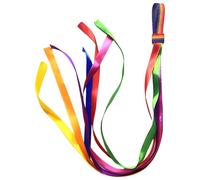 6 nastri arcobaleno per danza, 100 cm, per giovani artisti, leggeri nastri ritmici per ginnastica, danza artistica, bacchetta, larghezza 2 cm