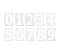 6" Numero Stampino,20pz Riutilizzabili Plastica Numeri Modelli Set 0-9