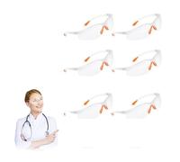 6 Occhiali di Sicurezza Professionali - Anti-UV & Anti-Appannamento - Leggeri e Regolabili - Per Edilizia, Industria e Laboratorio