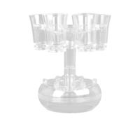 6 occhiali e supporto per liquori | Seamer per celebrazione acrilico | Bevanda del distributore e 6 bicchieri in per sparare | acrilico trasparente per cocktail, birra, whisky, vino, feste, casa