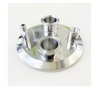 6" OD167mm Tri-clamp Extraction Blind Plate With 2pcs 1.5" Ferrule Clamp And 1/4" M/FNPT