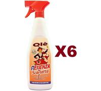 6 OLE' RESSENZA SCARLATTA PROFUMA DEODORA IGIENIZZA DETERGE SPOLVERA SPRAY 750ML