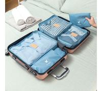 InnovaGoods - Set 6 Sacchetti Organizzatori per Valigia, Poliestere Blu, Elegante e Pratico