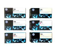 6 Originale Inchiostro HP Designjet Z2600 Z5600 / N.745 Da 300ml F9K06A -F9K01A