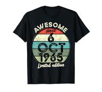 6 Ottobre 1965 60° Compleanno 60 Anni 2025 Compleanno Maglietta