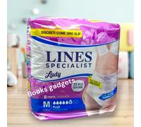 6 Pacchi (48 Mutandine tg.M) Lines Specialist Pants Plus per Incontinenti