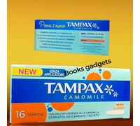 6 Pacchi (96 Tamponi) TAMPAX Camomile Super Assorbenti Interni Senza Applicatore