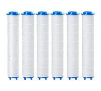 6 Pack 10,5 x 2 cm Doccia Filtro in Cotone PP, Filtro a Cartuccia Portatile Testa del Filtro PP, Sostituibile Cotone Filtro per l'acqua PP Cartuccia Sedimenti, Filtro Element Per doccetta staccabile