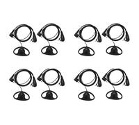 (6 Pack) 2Pin Advanced D Shape Clip-Ear Ptt Headset Auricolare Mic per 2 Way Radio Gp88S Gp300 Gp68 Gp2000 Gp88 Gp1840 Cp1240 A8 A6 A10 A12