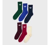 adidas Originals calzini girocaviglia imbottiti con logo Trefoil in confezione da 6 paia color indaco notte/collegiate-Viola 42 2/3-44 2/3