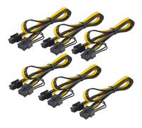 6-Pack 6-pin A 8-pin Alimentazione Cavo per Gpu Scheda Video, Bitcoin Mining PCI
