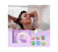 6-Pack Bath Ball Set, Gentle and Safe Effervescent Ball Set, Organic Bubble Bath Balls, Party Surprise Gift