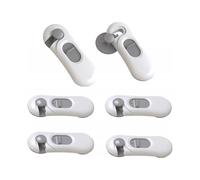 6 Pack Cupboard Locks for Children, Child Safety Strap Locks Easy Install Without Drilling Baby Proofing Locks for Cabinet, Drawer, Furniture, Toilet,