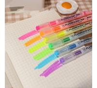 6-Pack Pennarelli Fluorescenti a Doppia Punta Per Studenti - Materiale Plastico, Grande Capacità! Perfetti Per Evidenziare, Giornalismo & Pittura - Regali di Cartoleria per il Ritorno a Scuola!, Ritor