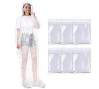 6 Pack Poncho per Pioggia,Poncho Impermeabile usa E Getta,Poncho da Pioggia Portable con Cappucci e Maniche,Poncho Antipioggia Monouso Per Adulti, Poncio Anti Acqua Adulto