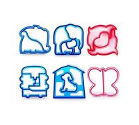 6 Pack Sandwich Cutters and Bread Crust Shape Remover Animals Shapes Cake Sandwich Bread Mold