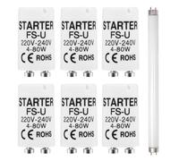 6 Pack Starter Tubo Fluorescente FS-U 4-80W 220-240V Starter Neon Per Tubi Fluorescenti E Neon, Avviatore Per Lampada UV Acquario, Starter Tubo Fluorescente 4-80W Per Sostituzione Veloce E Durevole