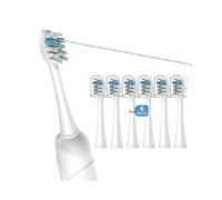 6 Pack Toothbrush Replacement Heads Compatible with WaterPik Sonic Fusion 2.0 Flossing