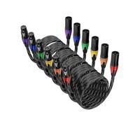 6 Pack XLR Cables, XLR Male to Female Microphone Cable, 3-Pin Balanced XLR Speaker Cable for Mic Mi