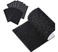 6 Paia 11CM x 15CM Versatili Adesivo Tondo Forte Nero Strisce Adesive Auto Hook and Loop Strips