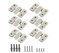 6 Paia (12 Pezzi) Mobili Connettore, Staffa di Montaggio Nascosta Fibbia ad Incastro, Incastro Staffa di Montaggio Nascosta a Filo, Montaggio a Parete Acciaio Inossidabile (53 mm)