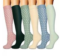 6 Paia Calze a Compressione per Donne e Uomo 15-20 mmHg Potenziano Circolazione Recupero e Sport supporto per Ciclismo Running e in Gravidanza infermiere Viaggi in Aereo