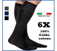 6 paia calze calzini lunghi lunghe da uomo in caldo cotone felpato termiche pack