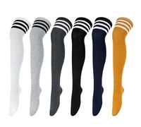 6 Paia Calze da Donna Sopra il Ginocchio Calzini da Ginocchio, Calzini Lunghi Donna Calzettoni Cotone di Coscia Calze Stivali per Ragazze