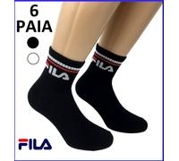 6 PAIA CALZE FILA F9398 CORTE UOMO DONNA CALZINI IN COTONE ELASTICIZZATO SPORT